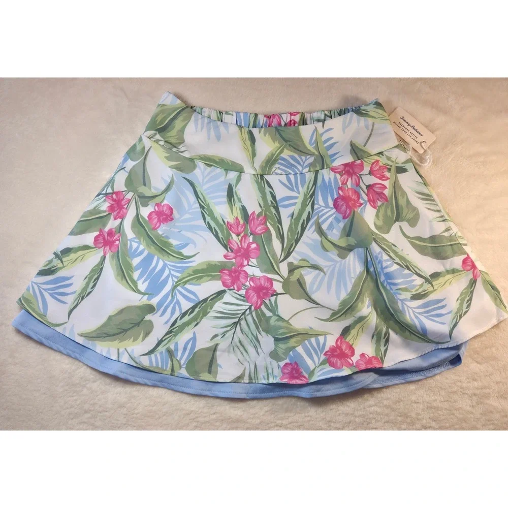 Tommy Bahama Active Set Womens S/XS White Floral NEW Jacket & Skort 2pc